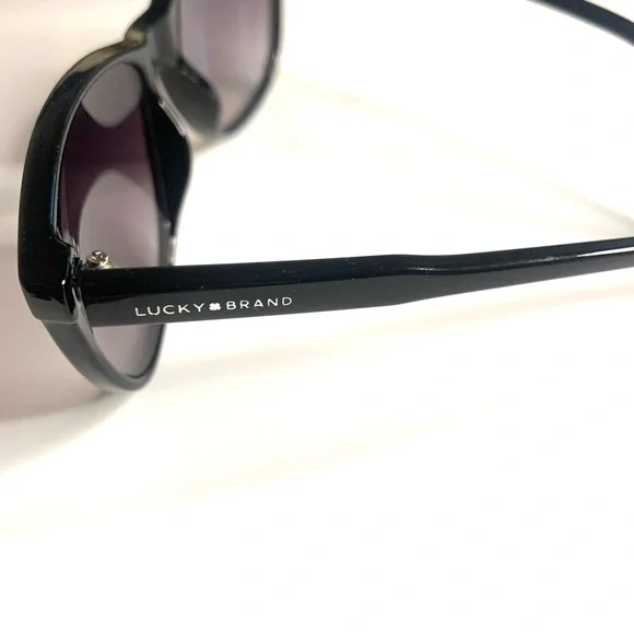 Lucky Brand Cat 3 Black Cateye Frame Sunglasses Women’s - Picture 3 of 6